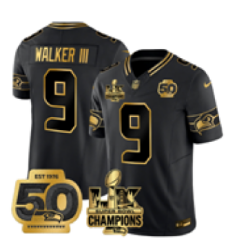 Men Seattle Seahawks #9 Walker iii Black Nike Limited 2026 NFL Jersey 03002